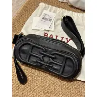 在飛比找蝦皮購物優惠-超新Bally -Bowye 黑色皮革腰包 腰帶可拆變手拿包