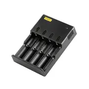 HE4 USB Port Rapid Smart Battery Charger For 18650 26650 AA AAA 4Slots