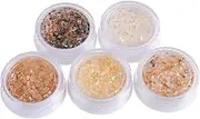 VINTORKY 5pcs Japanese Style Nail Crushed Shells Decor Small Size Manicure Art Supplies