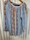 Tory Burch Alexandria Peasant Silverlake 453 Top Size 10 NWT