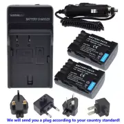 2pcs Battery Pack DMW-BLF19 for Panasonic Lumix GH3 GH4 GH5 +AC&DC Charger Kits