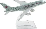 ﻿for Qatar Airways A380 Die-cast Alloy Metal Aircraft Model Toys 1:400 Scale 16cm