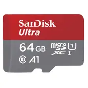 SanDisk Ultra microSDXC Memory Card - 64GB Class 10 - U1 - A1 - Read up to 120MB/s - Best Choice for Smartphones & Tablets [SDSQUAB-064G-GN6MN]