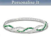 My Precious Granddaughter Personalised Engraved Birthstone Bracelet