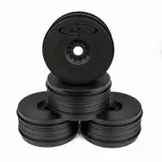 DE Racing DERPSB8B Speedline Plus 1/8 Buggy Wheels (Black) (4)