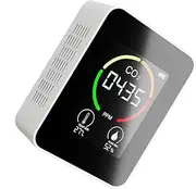 Angoily 1 Set Co2 Detection Gas Humidity Monitor Carbon Temperature Monitor Co2 Detector Temperature Humidity Meter Air Monitors Co2 Sensor Air Meter Co2 Meter White Abs