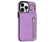C59 Purple Zipper Smartphone Holster Protective Phone Case for iPhone 13mini 5.4 inch