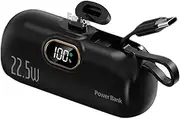 1 Set Portable Charger - 5000mah Charger Powerrs Bank, Miini Type C Powers Bank | USB C Battery Pack Phone, Powerrs Bank Built-in Cable for Series and Most Electronic Devices for Home Traveling