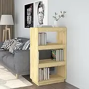 Generic Book Cabinet/Room Divider 60x35x103 cm Solid Pinewood