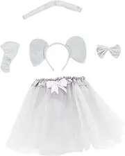 [BESTYASH] Bow Tie Decor Cloth Headband and Tail Stage Dancing Prop Elephant Tail
