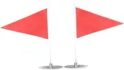 BESPORTBLE Golf Hole Cup Flag Set 2 Pieces Metal Regulation Cup Oxford Base Perfect for Training Practice