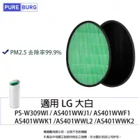 在飛比找momo購物網優惠-【PUREBURG】適用LG直立式大白空氣清淨機PS-W30