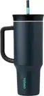 40Oz 2-In-1 Lid Stainless Steel Tumbler with Handle, Black/Grey (Foggy Tide)