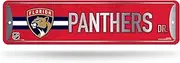 Rico Industries NHL Hockey Philadelphia Flyers Metal Street Sign 4" x 15" Home Décor - Bedroom - Office - Man Cave,Silver