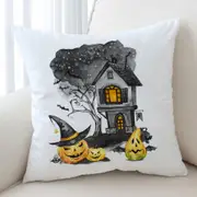 Halloweens Haunted House Cushion Cover