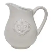 Fleur Delys Ceramic 19cm Jug Water/Juice Container Decorative Pitcher White