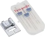 1 Set Twin Stretch Machine Needle Double Twin Needles Pins Sewing Machine Double Needle for Brother Singer Sewing Machine Domestic Sewing Machine Sewing Machine Needles Sewing Notions and Supplies