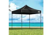 Instahut Gazebo Pop Up Marquee 3x3m Folding Tent Wedding Outdoor Camping Canopy Gazebos Shade Black