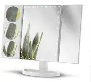 Tri-Fold LED Makeup Mirror