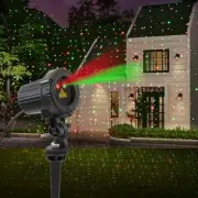 Laser Christmas Projector Lights Red Green Stars IP65 Waterproof Outdoor Garden