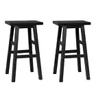 Artiss Set of 2/4 Beech Wood Bar Stools - Black/Natural/White Durable In Use