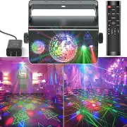 Party Lights with Disco Ball, Sound Activated Strobe Lighting for DJs, Clubs,...