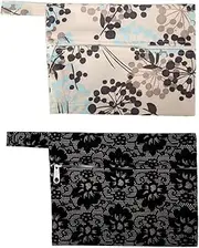 ReUseLife 2 Pieces Reusable Mini Wet Dry Bag for Mama Cloth Menstrual Pads/Breast Pads,7 x 5.5 Inch