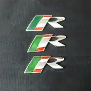3x R Silver Chrome Cyan Metal Sticker Badge Decal Emblem Turbo 3D Sport Tailgate (for: Peugeot)