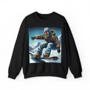 Unisex Sweatshirt Retro Style Snowboarding Steez Mountain Snow Powder Grunge