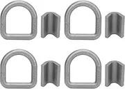 Zohisin 4 Set Heavy Duty 4000 Lbs Working Load Trailer D Ring High Hardness Sturdy Tie Down Anchor D Ring Ideal for Truck Pickup Flatbed Trailer Utility Trailer Dock Warehouse