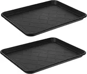 KOCKSHION 2pcs Shoes Boot Tray Versatile Storage for Entryway Pet Supplies and More Easy to Clean Wear-resistant