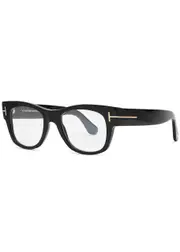 Tom Ford Soft Square Frame Optical Glasses, Eyewear, Shiny Black, Classic Design, Lightweight Frame ONE SIZE