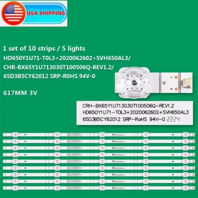 New LED Backlight For Hisense 65R6G 65R6E4 65A6G HE65A7G 65A52F 65E3G SVH650AL3