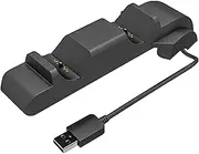 Dual Charger Station with LED Indicator Accessories Base Fit for Ps5 Controllers(Black)