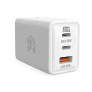 STM Goods 65 W Power Adapter - 1 USB - 3 USB Type-C - White