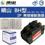 【順山】單入 BH型 2P 50A 60A 75A 100A 無熔線斷路器 電箱開關 總電源開關(字號R63152)