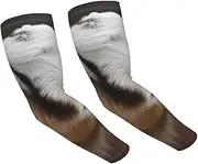 [FHEDVBN] Animals Goat Arm Sleeves Compression Arm Covers for Men Women Outdoor Sun Sleeves Cooling Sports Sleeve, Black