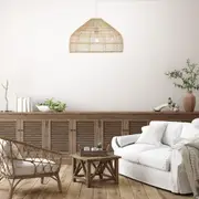 Frya 50 Pendant Light in Natural Rattan