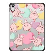 iPad 10.9-inch (10th gen) iPad Impact Case Cute Bunny Candy Floss with Pastel Heart - Kawaii Rabbit Cotton Candy with Love & Sweet Food