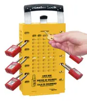 Master Lock Group Lockout Box - Yellow Latch Tight Lock