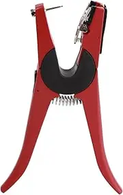 KOSDFOGE Pig Cattle Ear Tag Plier Livestock Tool for Cow Sheep Goat Farm Animals Red