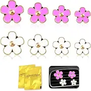 Car Air Freshener Clip, Pack of 8 Daisy Flower Air Outlet Fan Freshener Vent Clips Car Perfume Diffuser Air Outlet Ventilation Clip with Aromatherapy Tablets