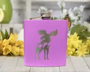 Moose Mountain Pink Flask Gift Whiskey Drinking Gift for Her