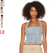 Denim - Medium Tianna Halter Bustier (Revolve)