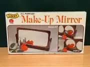3 Way All Purpose Make-up Vanity Mirror Brown Plastic Regular Double Triple