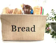 Bread Storage Bin- Burlap Basket for Keeping Bread, Rolls and Other Items for Ki