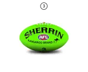 Sherrin Kangaroo Brand Synthetic Football [Size & Colour: Size 3 Neon Green]