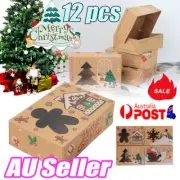 12PCS Christmas Candy Cookie BCGes Party Gift BVZ Bakery Cupcake Muffin Cake Box