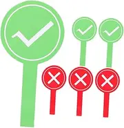 NUOBESTY 6pcs Classroom Voting Paddles Bingo Game Teacher Judging Board Portable Answer