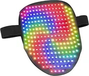 Yanmis Halloween LED Mask Light Up Mask with Gesture Sensing, Cool Face Transforming Mask, Halloween Decorations, Gifts for Halloween Christmas Birthday Cosplay Party